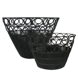 O-Loop Black Cotton Basket