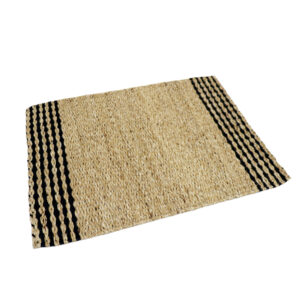 Twisted Water Hyacinth & Black Cotton Placemat