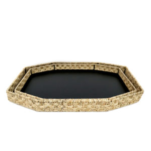 Octagon Criss-Cross Water Hyacinth Tray