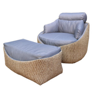 Set Going Chair & Going Foot Stool/WH