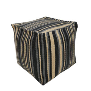 Handwoven Polypropylene Cube Stool