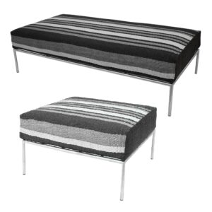 Wave Stripe Extend Ottoman