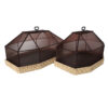 Set Criss-Cross Water Hyacinth Tray & Criss-Cross Nylon Cover