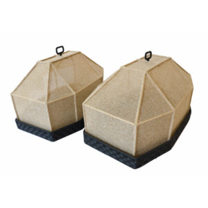 Set Criss-Cross Cotton Tray & Criss-Cross Hessian Cover