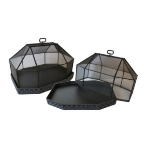 Set Criss-Cross Cotton Tray & Criss-Cross Nylon Cover
