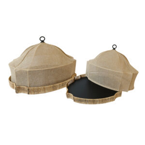 Set Louis Water Hyacinth Tray & Louis Hessian Cover