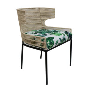 CROSS WING Dining Chair - 4mm Cotton Rope - Leaf
