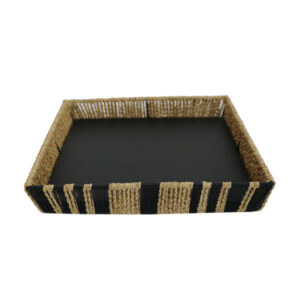 Melánge Water Hyacinth and Cotton Square Tray (14SQ)