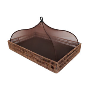Set Cross Twisted Water Hyacinth Tray & Nylon Cover-081R