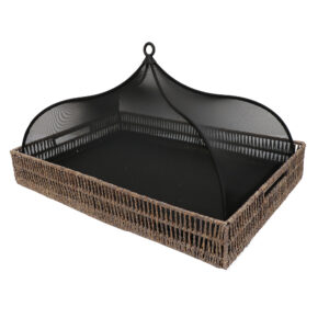 Set Cross Twisted Water Hyacinth Tray & Nylon Cover-081R