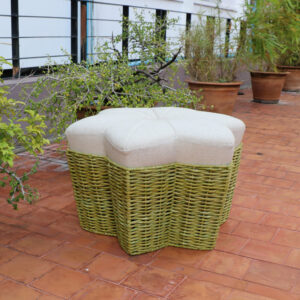 BLOSSOM Raffia Ottoman
