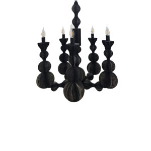 Black Newspaper Chandelier